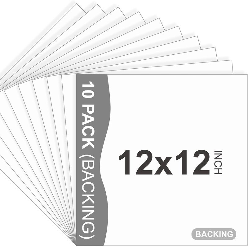 Somime 10 Pack Backing Boards, 12x12 Uncut White Mats Matboards, Acid-Free Backerboards for Art Prints, Ideal for Photos, Pictures, Prints, and Frames - Image 1